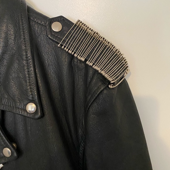 Men’s leather motorcycle jacket vintage 80’s - Picture 3 of 6